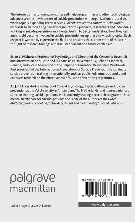 Produktbild: Suicide Prevention and New Technologies