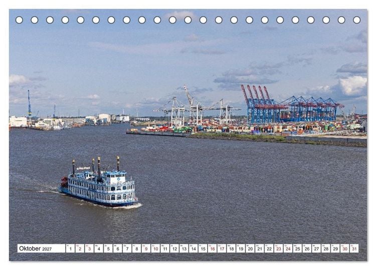 Produktbild: Hamburg - Stadt rund ums Wasser (Tischkalender 2027 DIN A5 quer), CALVENDO Monatskalender