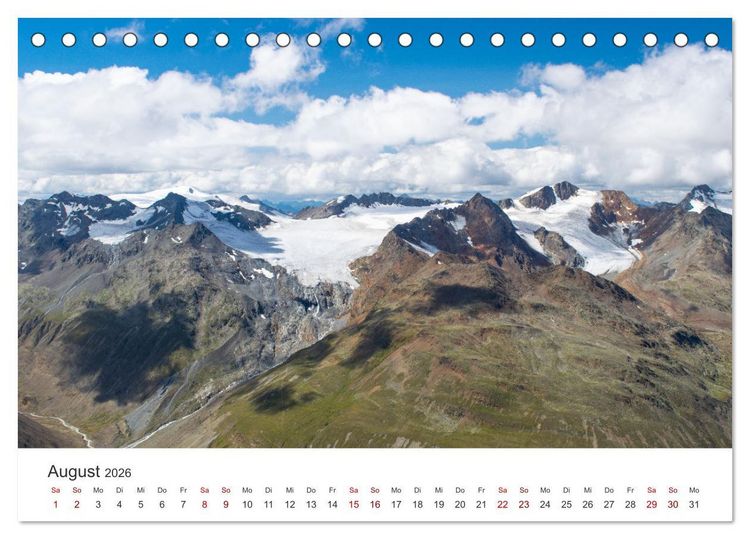 Produktbild: Alpen - Highlight eines beeindruckenden Gebirges (Tischkalender 2026 DIN A5 quer), CALVENDO Monatskalender