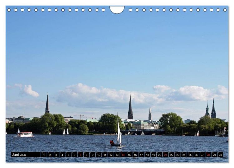 Produktbild: Hamburg - Alster (Wandkalender 2026 DIN A4 quer), CALVENDO Monatskalender