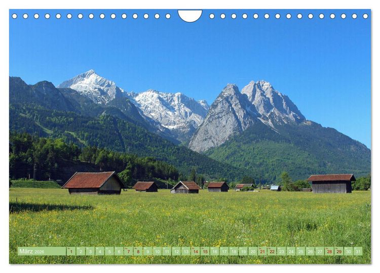 Produktbild: Zauber der Zugspitze (Wandkalender 2026 DIN A4 quer), CALVENDO Monatskalender