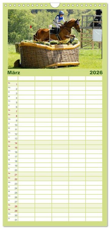 Produktbild: Familienplaner 2026 - Die Buschreiter mit 5 Spalten (Wandkalender, 21 x 45 cm) CALVENDO