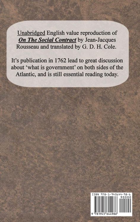 Produktbild: On The Social Contract