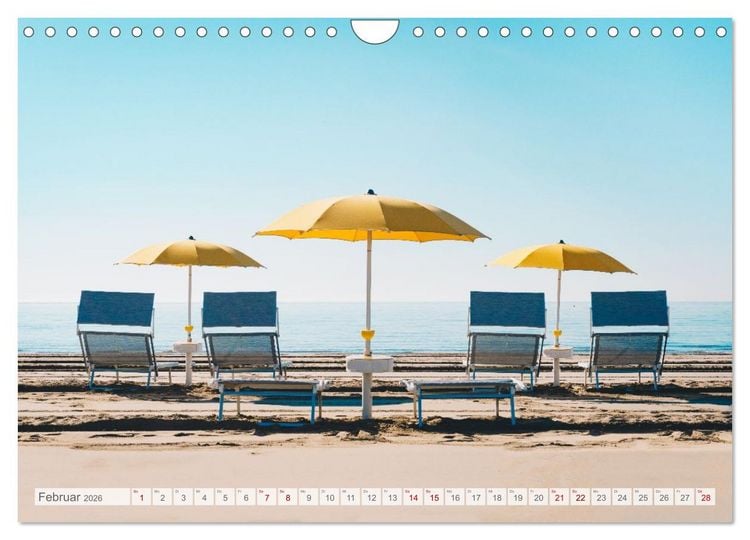 Produktbild: Lignano in Italien. Sommer Strand und Meer (Wandkalender 2026 DIN A4 quer), CALVENDO Monatskalender