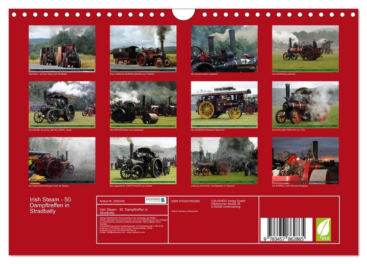 Produktbild: Irish Steam - 50. Dampftreffen in Stradbally (Wandkalender 2026 DIN A4 quer), CALVENDO Monatskalender
