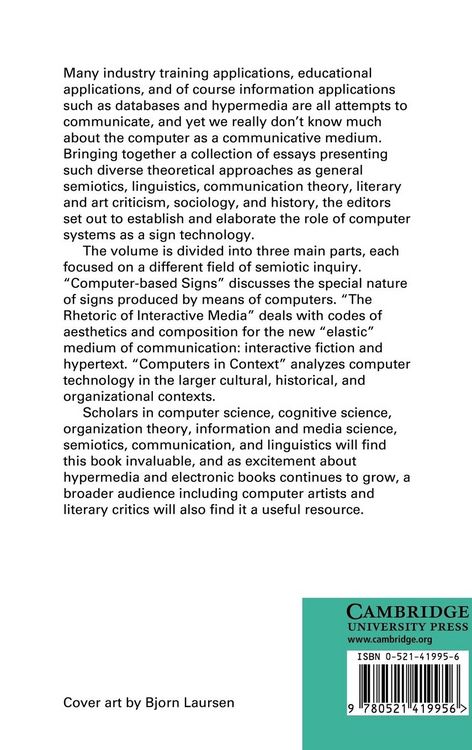 Produktbild: The Computer as Medium