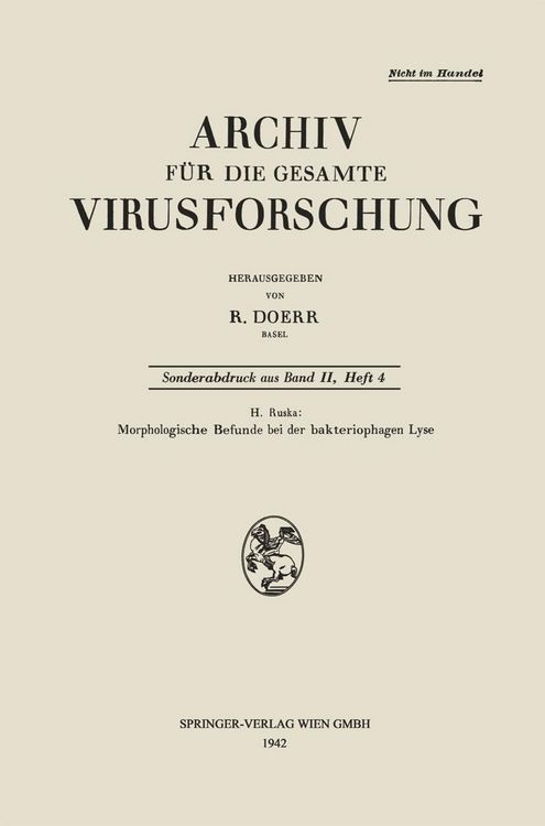 Produktbild: Morphologische Befunde bei der bakteriophagen Lyse