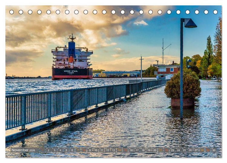 Produktbild: Bremen-Nord - maritim und angenehm (Tischkalender 2026 DIN A5 quer), CALVENDO Monatskalender