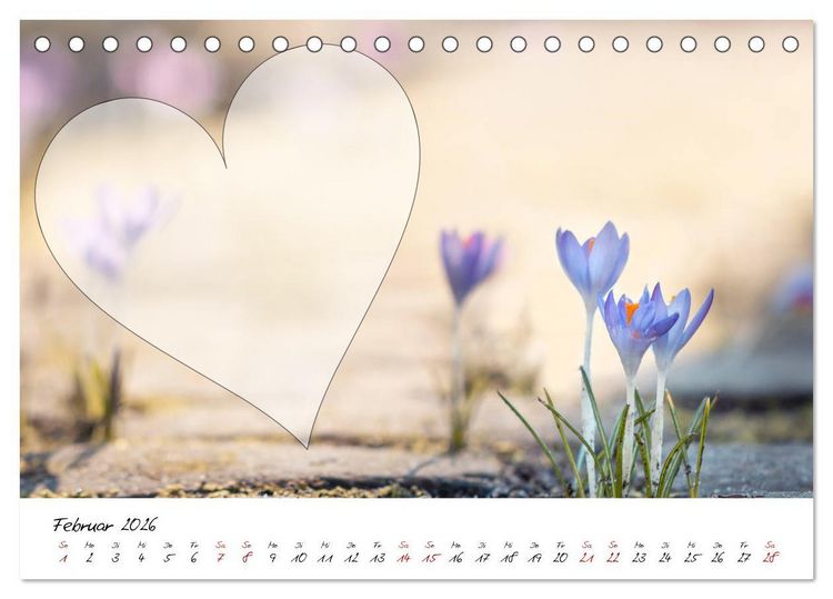 Produktbild: Blauer Bl&uuml;tentraum - Bastelkalender (Tischkalender 2026 DIN A5 quer), CALVENDO Monatskalender
