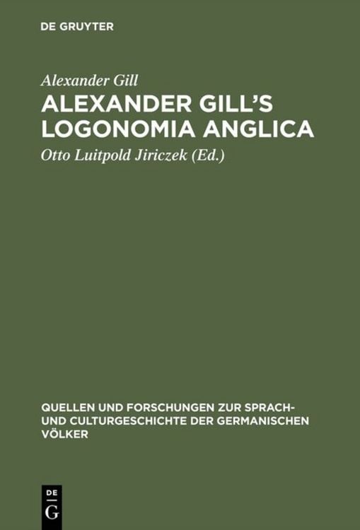 Produktbild: Alexander Gill's Logonomia Anglica