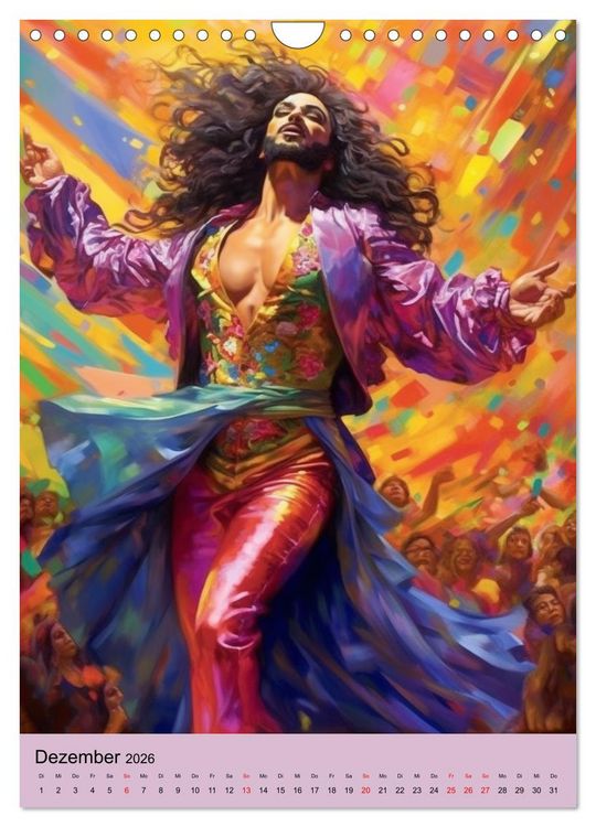 Produktbild: Dragqueens. Drag- und Travestie Kunst. Illustrationen (Wandkalender 2026 DIN A4 hoch), CALVENDO Monatskalender