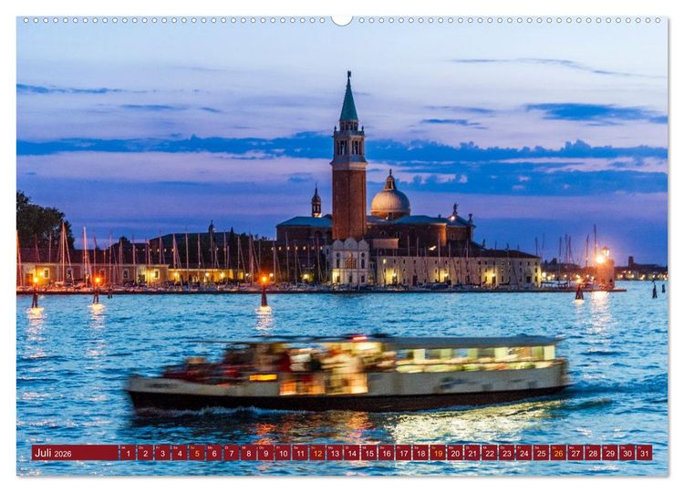 Produktbild: Venedig - Traum in der Lagune (hochwertiger Premium Wandkalender 2026 DIN A2 quer), Kunstdruck in Hochglanz