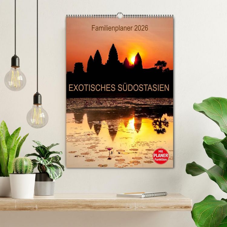 Produktbild: EXOTISCHES S&Uuml;DOSTASIEN - Familienplaner 2026 (Wandkalender 2026 DIN A2 hoch), CALVENDO Monatskalender