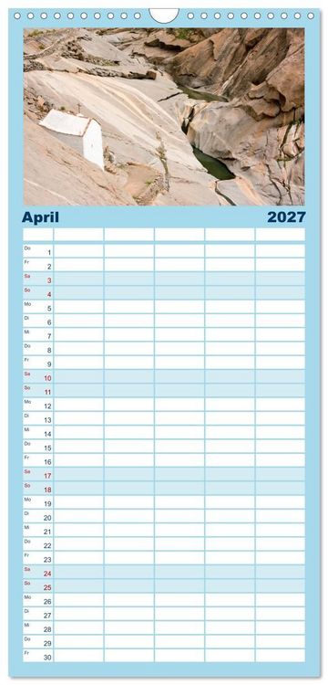 Produktbild: Familienplaner 2027 - Fuerteventura mit 5 Spalten (Wandkalender, 21 x 45 cm) CALVENDO
