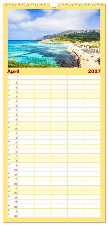 Produktbild: Familienplaner 2027 - Mallorca Meine Liebe mit 5 Spalten (Wandkalender, 21 x 45 cm) CALVENDO