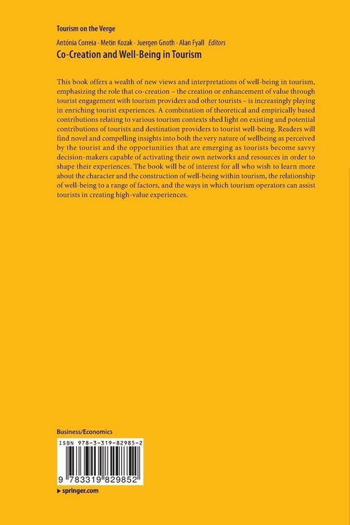 Produktbild: Co-Creation and Well-Being in Tourism