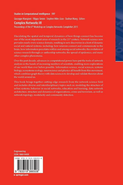 Produktbild: Complex Networks VI