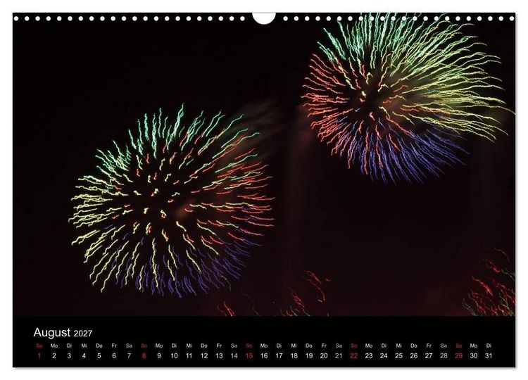 Produktbild: Feuerwerk (Wandkalender 2027 DIN A3 quer), CALVENDO Monatskalender