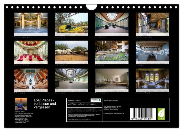 Produktbild: Lost Places - verlassen und vergessen (Wandkalender 2026 DIN A4 quer), CALVENDO Monatskalender