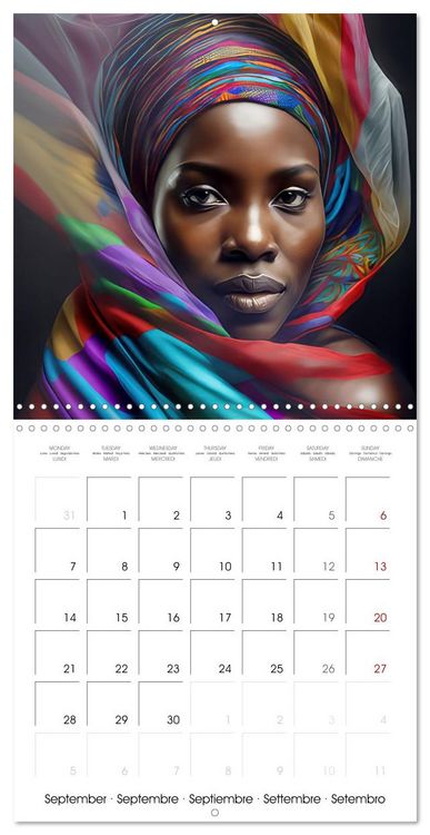 Produktbild: Women from Africa - Portraits in the style of African culture (Wall Calendar 2026 12 &times; 12 Inch) CALVENDO 12 Month Wall Calendar