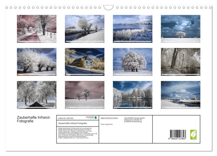 Produktbild: Zauberhafte Infrarot-Fotografie (Wandkalender 2026 DIN A3 quer), CALVENDO Monatskalender