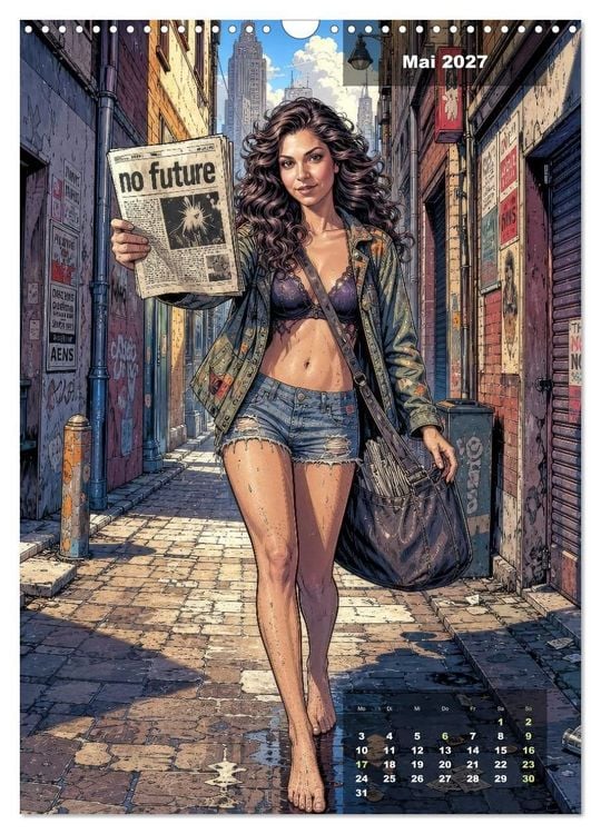 Produktbild: No Future: Dystopische Street-Art Graphic Novel (Wandkalender 2027 DIN A3 hoch), CALVENDO Monatskalender