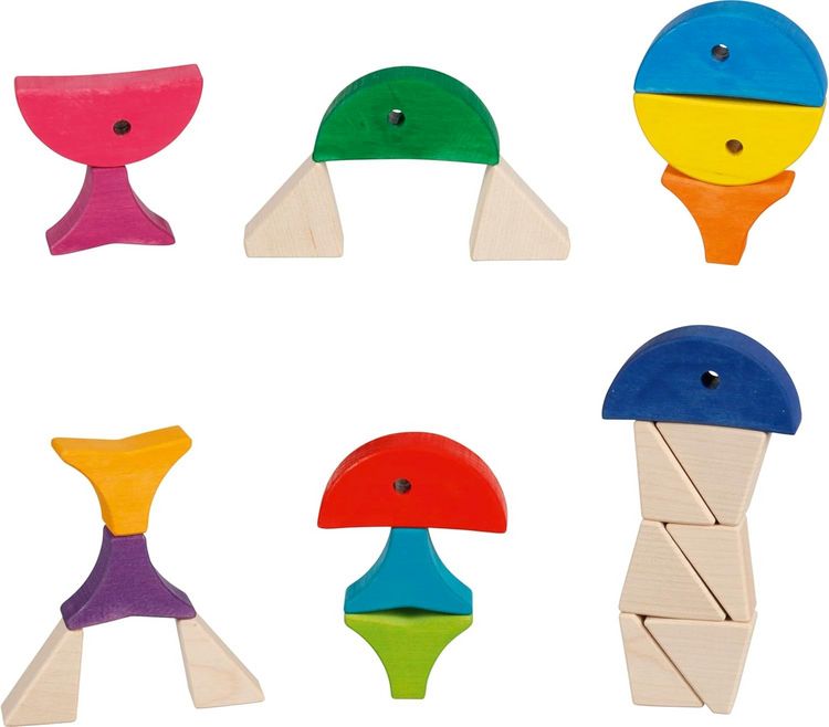 Produktbild: Legespiel und Bausteinkasten 6 bunte Fische