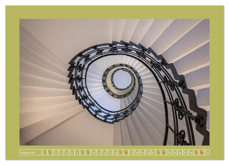 Produktbild: Treppenblicke &ndash; Kunstvolle Perspektiven im Alltag (Wandkalender 2026 DIN A3 quer), CALVENDO Monatskalender
