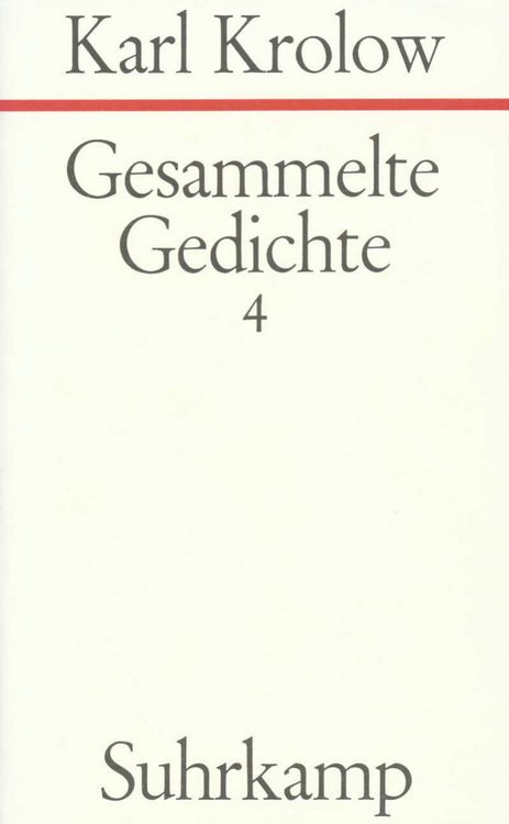 Produktbild: Gesammelte Gedichte. 4 B&auml;nde