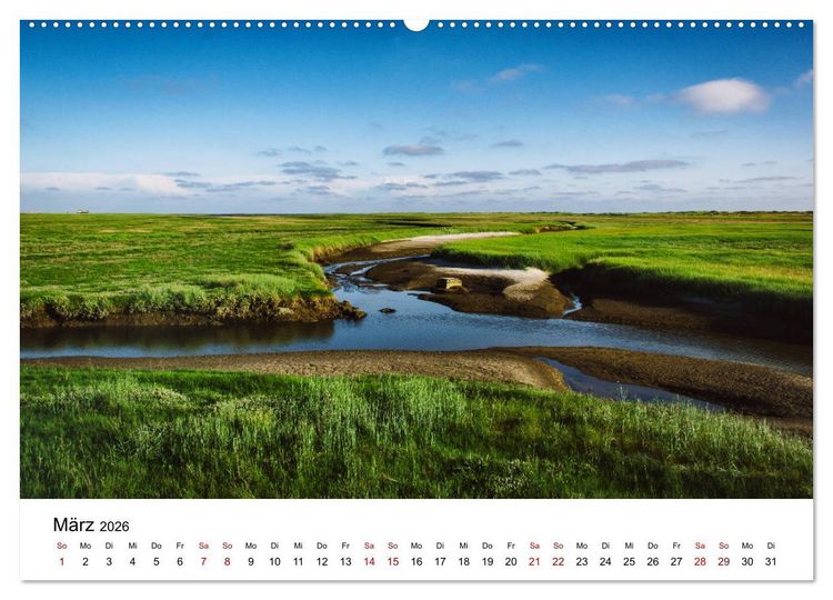 Produktbild: Sankt Peter-Ording. Licht, Schatten und Natur (hochwertiger Premium Wandkalender 2026 DIN A2 quer), Kunstdruck in Hochglanz