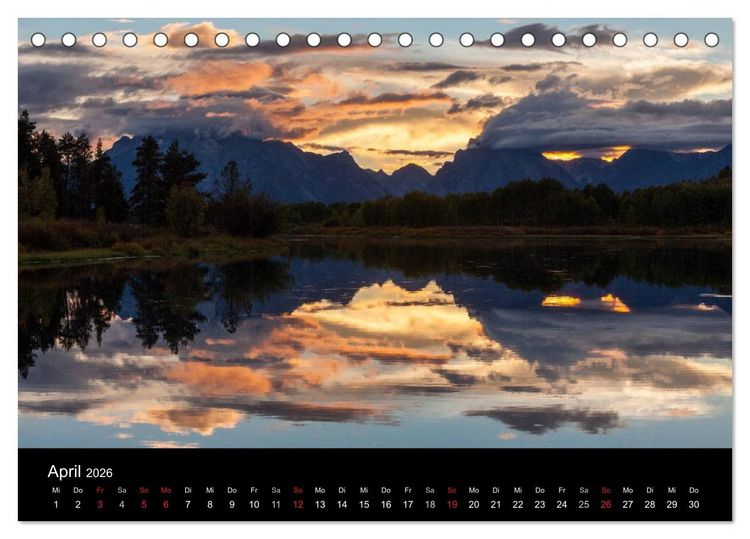 Produktbild: Wyoming & South Dakota (Tischkalender 2026 DIN A5 quer), CALVENDO Monatskalender