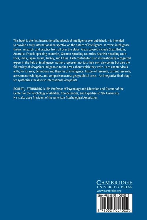 Produktbild: International Handbook of Intelligence