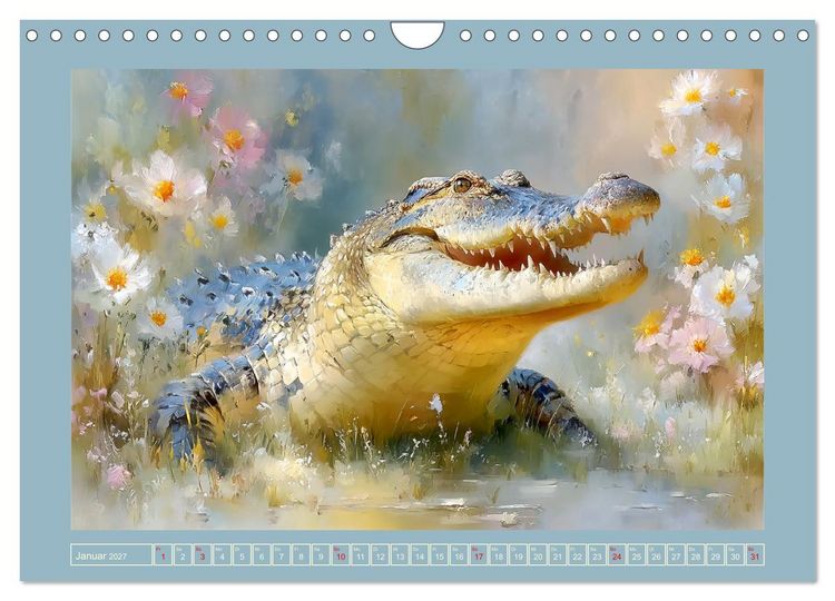 Produktbild: Krokodile. Stille Kraft irgendwo am Wasser (Wandkalender 2027 DIN A4 quer), CALVENDO Monatskalender