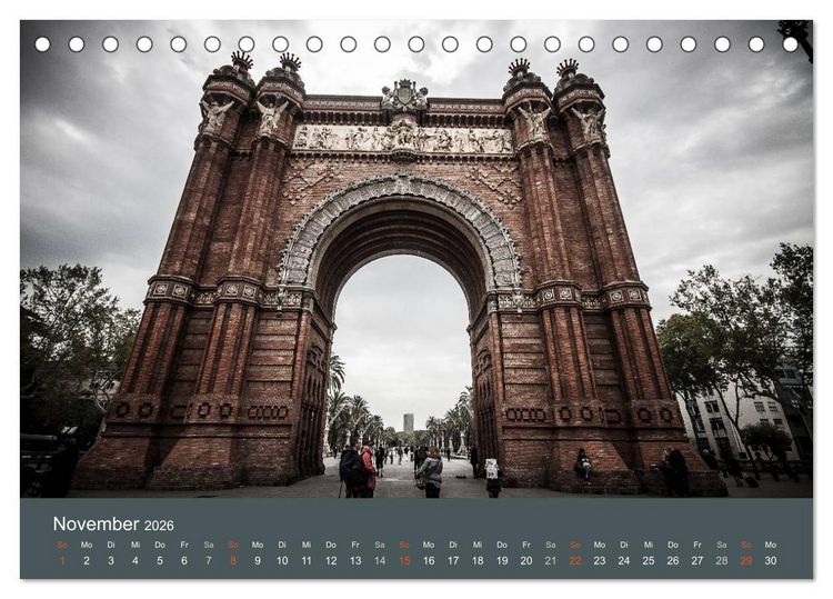 Produktbild: Barcelona - Faszinierende Architektur (Tischkalender 2026 DIN A5 quer), CALVENDO Monatskalender