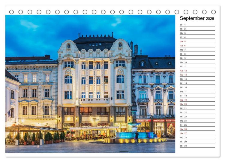 Produktbild: Ein Wochenende in Bratislava (Tischkalender 2026 DIN A5 quer), CALVENDO Monatskalender