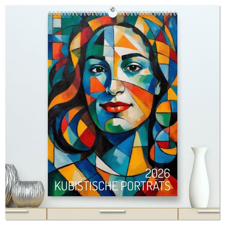Produktbild: Kubistische Portr&auml;ts (hochwertiger Premium Wandkalender 2026 DIN A2 hoch), Kunstdruck in Hochglanz