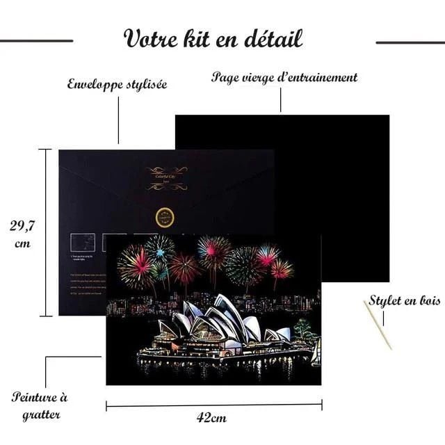 Produktbild: Figured'Art Kratzbild A3 Las Vegas