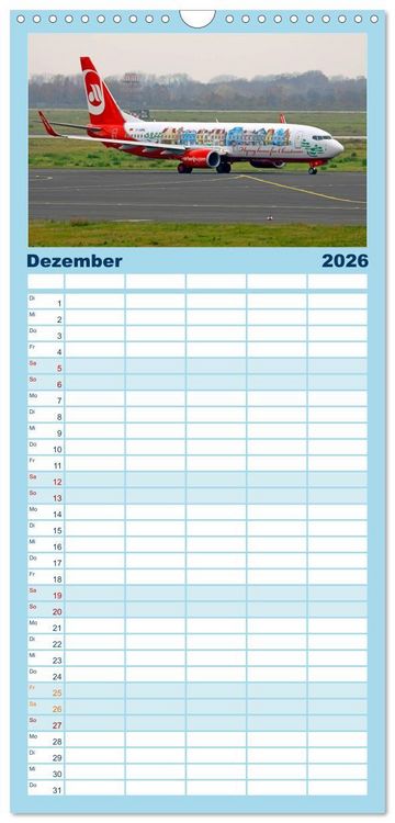 Produktbild: Familienplaner 2026 - In Memoriam Air Berlin mit 5 Spalten (Wandkalender, 21 x 45 cm) CALVENDO