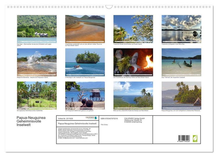 Produktbild: Papua-Neuguinea Geheimnisvolle Inselwelt (Wandkalender 2026 DIN A2 quer), CALVENDO Monatskalender