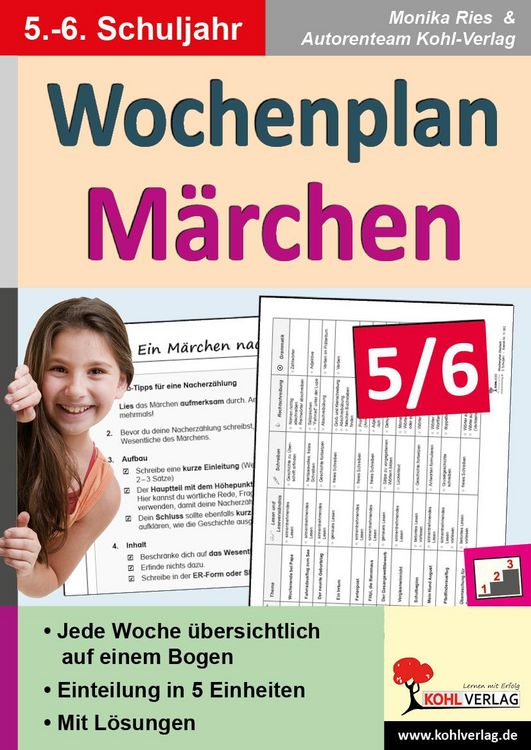 Produktbild: Wochenplan M&auml;rchen / Klasse 5-6