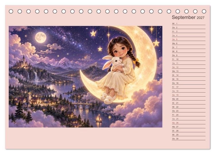 Produktbild: Mila und die Nacht der Fabelwesen (Tischkalender 2027 DIN A5 quer), CALVENDO Monatskalender