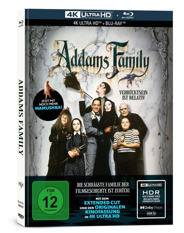 Produktbild: Addams Family 4K,1 UHD Blu-ray + 1 Blu-ray (Limited Collector's Edition im Mediabook)