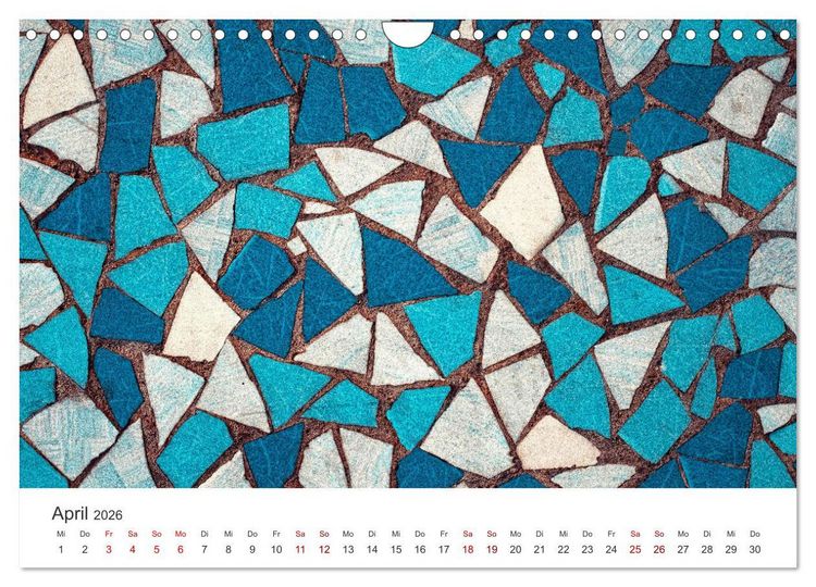 Produktbild: Kunstvolle Mosaike (Wandkalender 2026 DIN A4 quer), CALVENDO Monatskalender