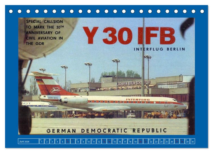 Produktbild: &Uuml;ber den Wolken - Flugzeuge des 20. Jahrhunderts auf Amateurfunkkarten (Tischkalender 2026 DIN A5 quer), CALVENDO Monatskalender