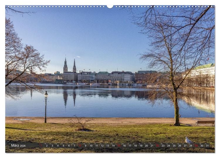 Produktbild: Hamburg - Die Weltstadt an der Waterkant (hochwertiger Premium Wandkalender 2026 DIN A2 quer), Kunstdruck in Hochglanz