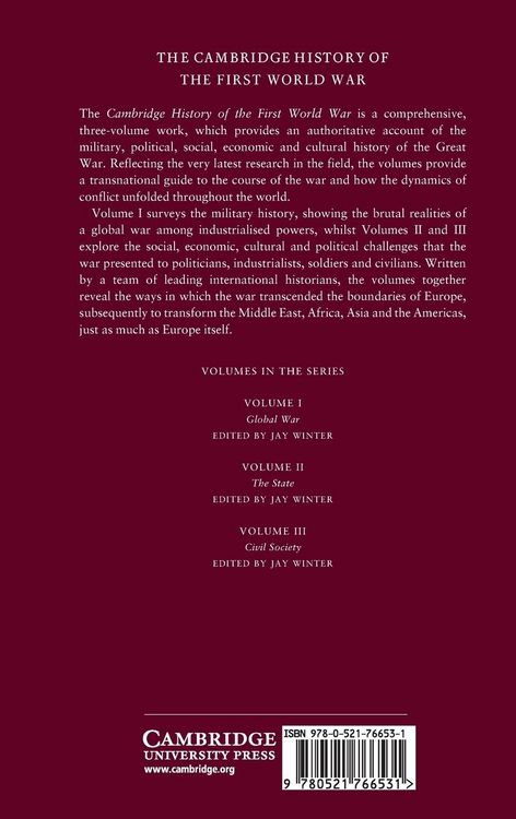 Produktbild: The Cambridge History of the First World War, Volume 2