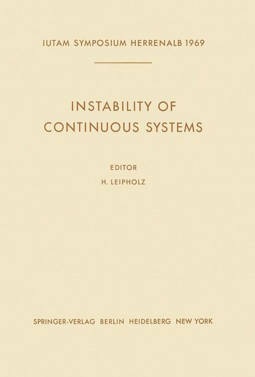 Produktbild: Instability of Continuous Systems