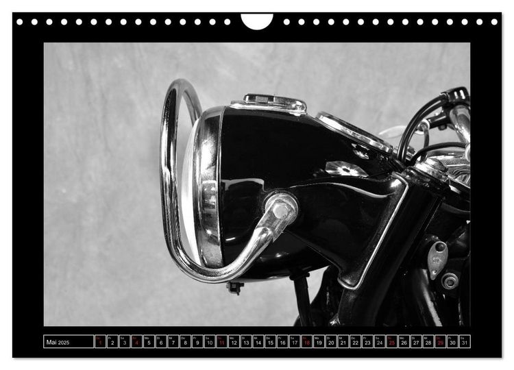 Produktbild: BMW R69S in schwarzweiss (Wandkalender 2025 DIN A4 quer), CALVENDO Monatskalender