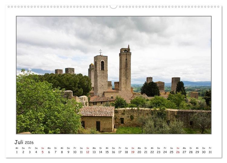 Produktbild: Toskana-Impressionen (hochwertiger Premium Wandkalender 2026 DIN A2 quer), Kunstdruck in Hochglanz