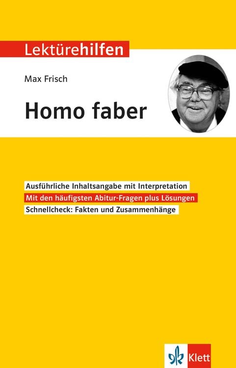 Produktbild: Lektürehilfen Max Frisch 'Homo faber'